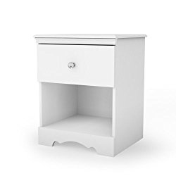 South Shore Furniture, Crystal Collection, Night Table, Pure White