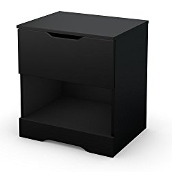 South Shore Trinity Collection Night Stand, Pure Black