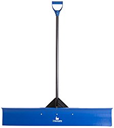 The Snowcaster 48UPH Pusher Shovel with 48-Inch Heavy Duty Plastic Blade, Blue
