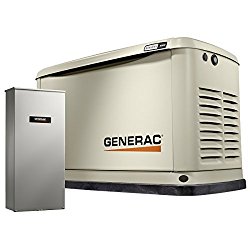 Generac 7037 Guardian Series 16kW/16kW Air Cooled Home Standby Generator with Whole House 200 Amp Transfer Switch (not CUL)