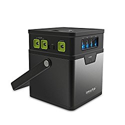 iMuto 185Wh/50000mAh Portable Generator Power Source Station with 8-Port DC/AC USB Output 5V/12-19V/115V, Rechargeable Battery Pack Power Supply for Laptop, Notebook, Tablet, iPhone, iPad, and Outdoor