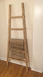Rustic Ladder, 60″ Distressed Blanket Ladder, Quilt Rack, Leaning Ladder, Pot Rack, Custom Built