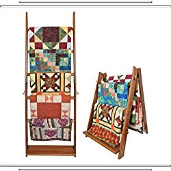 The LadderRack 2-in-1 Quilt Display Rack (5 Rung/30″ Model/American English)