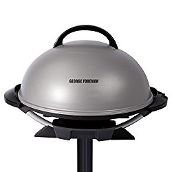George Foreman 15-Serving Indoor/Outdoor Electric Grill, Silver, GFO240S