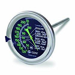 CDN IRM200-GLOW – ProAccurate Meat/Poultry Oven Thermometer-Extra Large Glow-in-the-Dark Dial-NSF Certified