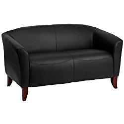 Flash Furniture HERCULES Imperial Series Black Leather Loveseat