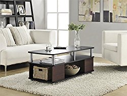 Ameriwood Home Carson Coffee Table (Cherry/Black)