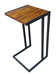 Design 59 inc Acacia Hardwood C Table / End Table / Laptop Stand, NO ASSEMBLY REQUIRED