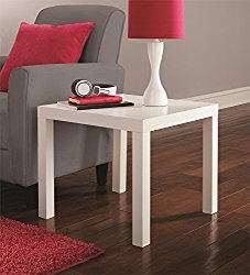 DHP Parsons End Table, White