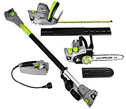 Earthwise CVP41810 4-in1 Multi Tool- Converts into 4 tools. 7 Amp 10″ Handheld/Pole Saw – 4.5 Amp 17″ Hedge Trimmer/Pole Hedge Trimmer