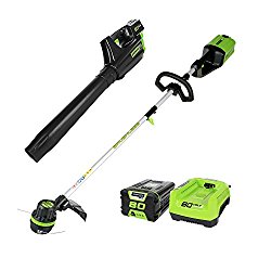 GreenWorks Pro STBA80L210 80V Cordless String Trimmer and Blower Combo , 2Ah Battery and Charger Included