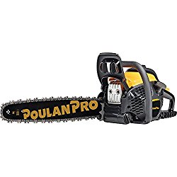 Poulan Pro 967061501 50cc 2 Stroke Gas Powered Chain Saw with Carrying Case, 20″