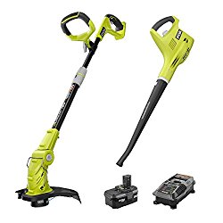 Ryobi P2013 ONE+ 18-Volt Lithium-ion String Trimmer/Edger and Blower/Sweeper Combo Kit