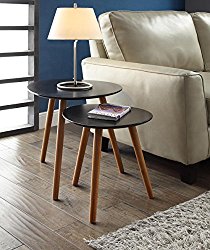 Convenience Concepts Oslo Nesting End Tables, Black