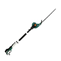 DOEWORKS 4AMP Corded 2 in 1 Multi-Angle Telescopic Pole Hedge Trimmer, 18″ Dual Steel Blade