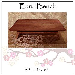 EarthBench Shrine Table – Large-size Petite Floor Altar (7″ inches tall ~ 23.5″ by 13.5″) – Solid NORTHERN CHERRY – for Meditation, Prayer, or Contemplative Studies.