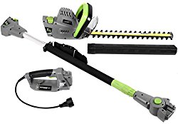 Earthwise CVPH43018 Corded 2-in-1 Pole Hedge Trimmer/Handheld Hedge Trimmer – 18 Inch Blade 4.5 Amp Motor