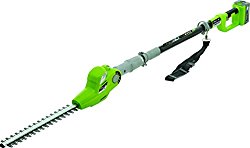 Earthwise LPHT12417 17-Inch 24-Volt Lithium Ion Cordless Electric Pole Hedge Trimmer