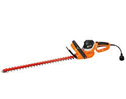 GARCARE 4.8-Amp Corded Hedge Trimmer with Rotating Handle and 24″ Dual Cutting Laser Blade, Blade Cover Included