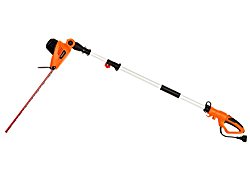 GARCARE 4.8-Amp Multi-Angle Corded Pole Hedge Trimmer with 20-Inch Laser Blade, Blade Cover Included