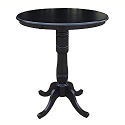 International Concepts 36″ Round Pub Table in Black
