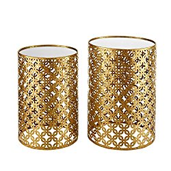 Linon Nesting Table in Gold (Set of 2)