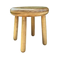 Small Wood Four Legged Stool, Modern Plant Stand, Choose Finish by Candlewood Furniture, Wooden, Tea Table, Kids Chair, Decorative