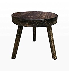 Wood Three Legged Stool, Modern Plant Stand in Walnut by Candlewood Furniture, Wooden, Tea Table, Kids Chair, Decorative