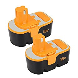 2Packs 18V 3.0Ah Battery Replace for Ryobi ONE+ P100 P101 High Capacity Cordless Power Tools