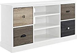 Altra Mercer 50″ TV Console with Multicolored Door Fronts, White