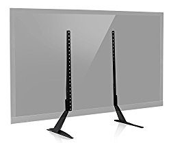 Mount-It! Universal TV Stand Base Replacement, Table top Pedestal Mount Fits 32 37 40 42 47 50 55 60 inch LCD LED PLASMA TVs, 110 Lb Capacity (MI-848)