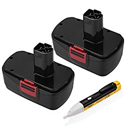 Powerextra 2 Pack 3.0Ah 19.2V Craftsman Replacement Battery for Craftsman C3, 130279005, 11375, 11376, 11045, 1323903, 315.115410, 315.11485, 315.114850, 315.114852 Craftsman 19.2 Volt Battery