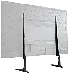 VIVO Universal LCD Flat Screen TV Table Top VESA Mount Stand Black | Base fits 22″ to 65″ (STAND-TV00Y)