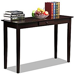 Yaheetech Wood Console Table Hall table with one Drawer Espresso