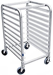 AmGood Commercial Kitchen Pan Rack – Heavy Duty, Bun Pan Sheet Rack, NSF Certified with Wheels (10 Tier Pan Rack)