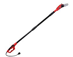 PowerSmart PS6108 6 Amp Corded Extending Pole Saw with Automatic Lubrication System, 8″, Red