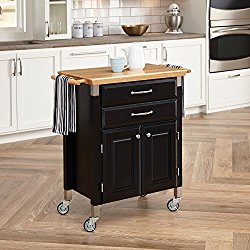 Home Styles 4508-95 Dolly Madison Prep and Serve Cart, Black Finish