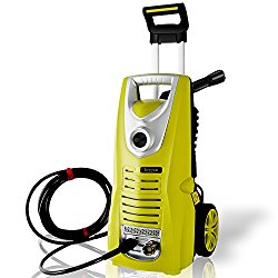 Serenelife Electric Pressure Washer – Powerful Heavy Duty 1800PSI Manual Adjustable High Low Cold Water Sprayer System & Rolling Wheels – Power Wash Spray Clean Concrete Driveway Car Home SLPRWAS46