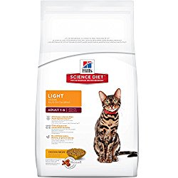 Hill’s Science Diet Adult Light Chicken Recipe Dry Cat Food, 16 lb bag