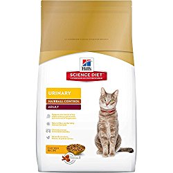 Hill’s Science Diet Adult Urinary & Hairball Control Chicken Recipe Dry Cat Food, 15.5 lb bag