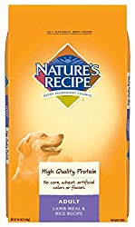 Nature’s Recipe Adult Dog Food Dry, Lamb Meal & Rice Recipe, 30-Pound