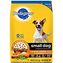 PEDIGREE Small Dog Adult Complete Nutrition Roasted Chicken, Rice & Vegetable Flavor Dry Dog Food 15.9 Pounds