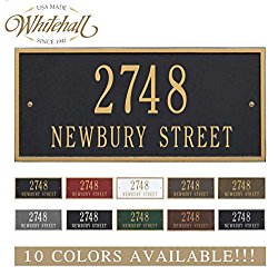 Personalized Cast Metal Address plaque – The Hartford Plaque. Display your address and street name. Custom house number sign.