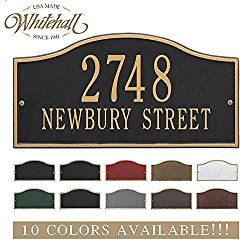Personalized Cast Metal Address plaque – The Rolling Hills Plaque. Display your address and street name. Custom house number sign.