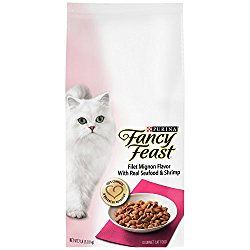 Purina Fancy Feast Gourmet Dry Cat Food Filet Mignon Flavor with Real Seafood and Shrimp
