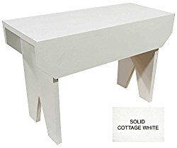 2 ft Wood Bench long (Solid Cottage White)
