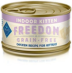 BLUE Freedom Kitten Indoor Grain-Free Pate Chicken Wet Cat Food 3-oz (Pack of 24)
