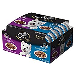 Cesar Filets Variety Pack – Beef  Flavor Dog Food Trays, 3.5 oz. (12 Count)