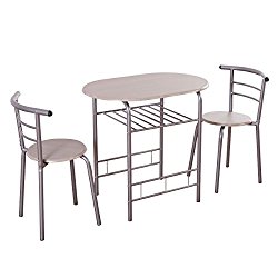 Giantex 3 Piece Dining Set Table 2 Chairs Bistro Pub Home Kitchen Breakfast Furniture