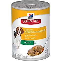 Hill’s Science Diet Puppy Savory Stew with Chicken & Vegetables Canned Dog Food,12.8 oz,12 pack